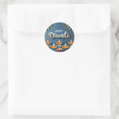 Rond sticker Diwali pour jeu cadeau (Sac)