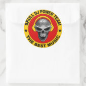 Rond Sticker DJ crâne (Sac)