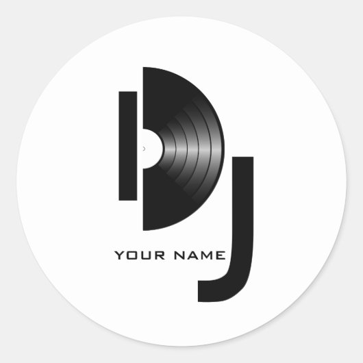 Rond Sticker DJ Vinyl (Devant)