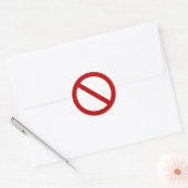 Rond Sticker do-it-yourself "Ban" (Enveloppe)