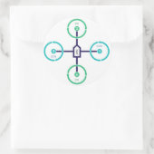 Rond Sticker do-it-yourself Drone Quad+ (Sac)