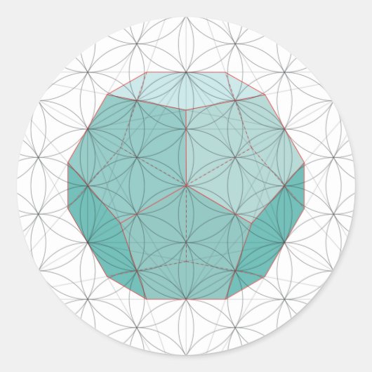 Rond Sticker Dodécahedron (Devant)