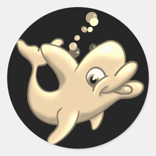 Rond Sticker Dolphin Classic Round (Devant)