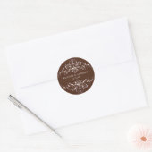 Rond Sticker d'ornements romantiques (Enveloppe)