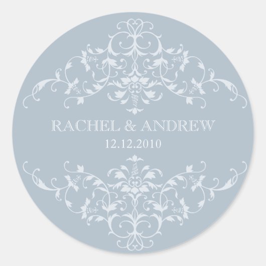 Rond Sticker d'ornements romantiques (Devant)