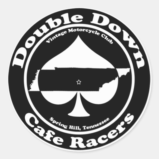Rond Sticker Double Down Cafe Race (Devant)