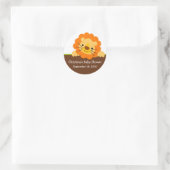 Rond Sticker Douche Bébé Lion mignon (Sac)
