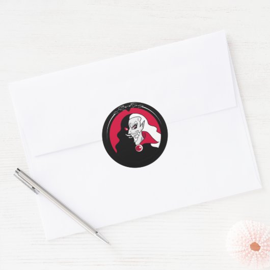 Rond Sticker Dracula BRW (Enveloppe)