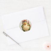 Rond Sticker Dragon Cartoon Festive Chubby (Enveloppe)