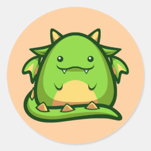 Rond Sticker Dragon Chubs