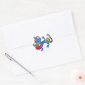 Rond Sticker Dragon Coloré (Enveloppe)