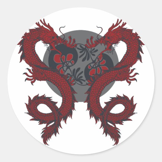 Rond Sticker Dragon Double (Devant)