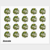 Rond Sticker Dragon Vert (Feuille)