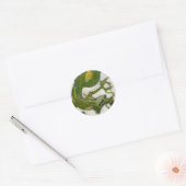 Rond Sticker Dragon Vert (Enveloppe)
