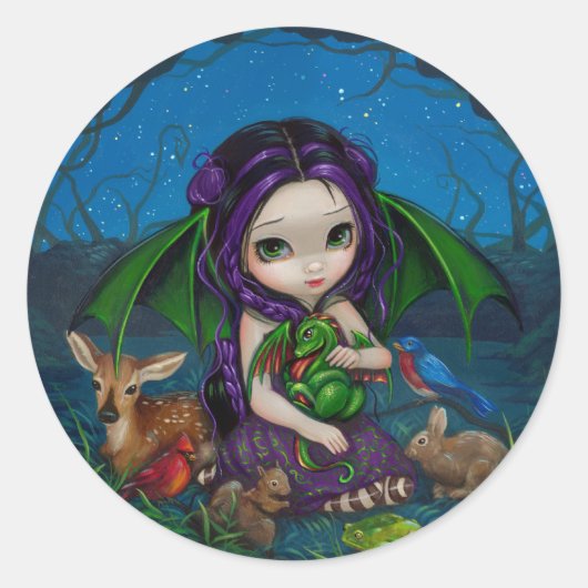 Rond Sticker "Dragonling Garden III" (Devant)