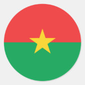 Rond Sticker drapeau Burkina Faso (Devant)