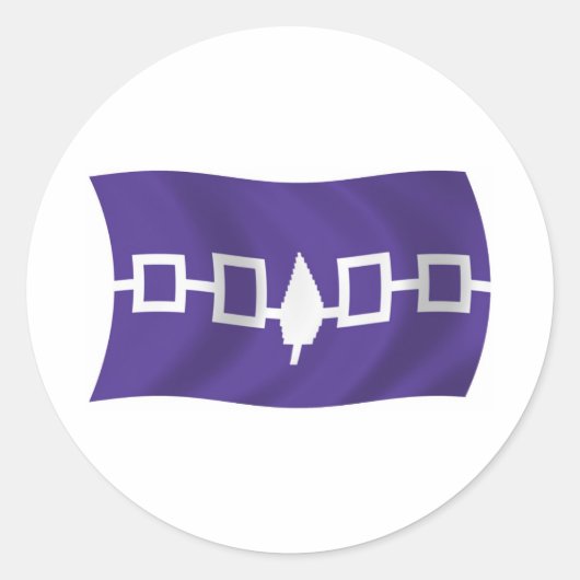 Rond Sticker Drapeau Confederacy Iroquois (Devant)