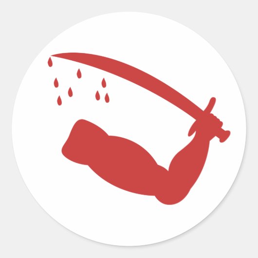 Rond Sticker Drapeau de Goliad de Dimmit (Devant)