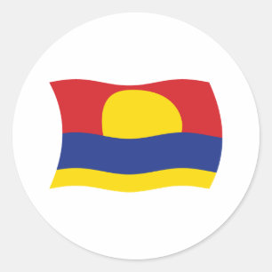 Rond Sticker Drapeau de l'atoll de Palmyre