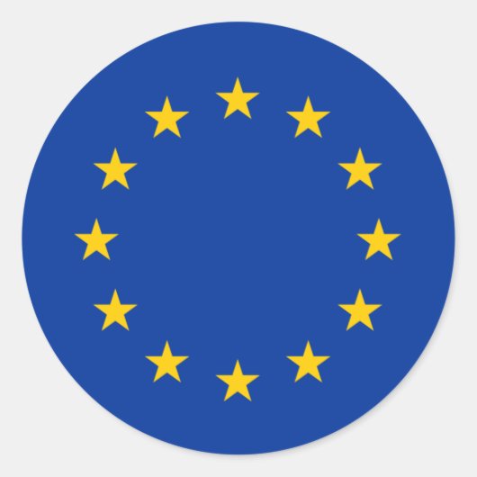 Rond Sticker drapeau de l'Union européenne (Devant)