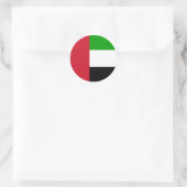 Rond Sticker Drapeau des Émirats Arabes Unis (Sac)