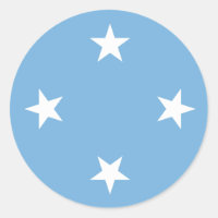 Sticker drapeau des Etats fédérés de Micronésie