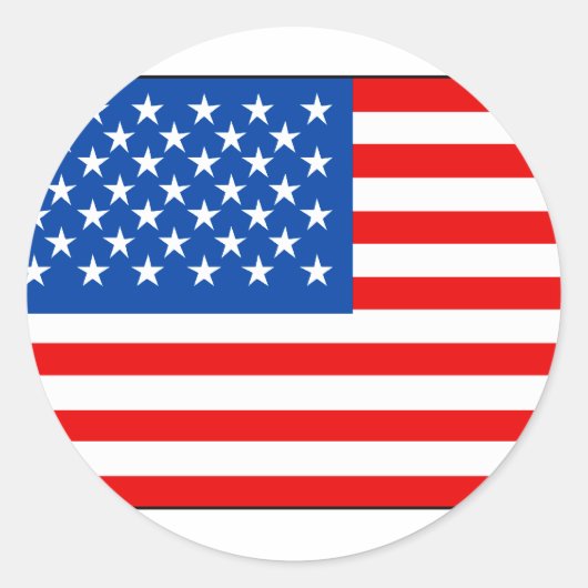 Rond Sticker Drapeau des États-Unis (Devant)