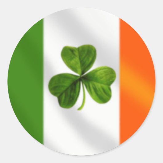 Rond Sticker drapeau d'Irlande (Devant)
