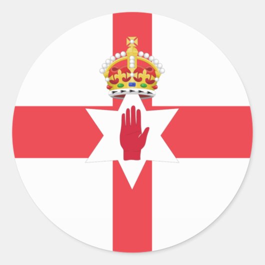 Rond Sticker drapeau d'Irlande du Nord (Devant)