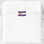 Rond Sticker Drapeau du Colorado (Sac)