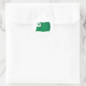 Rond Sticker Drapeau Esperanto (Sac)