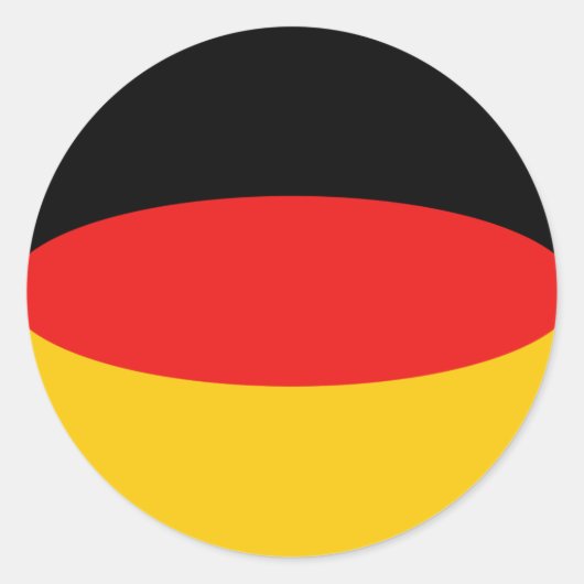 Rond Sticker Drapeau Fisheye Allemagne (Devant)