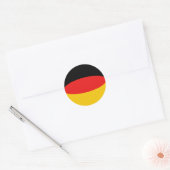 Rond Sticker Drapeau Fisheye Allemagne (Enveloppe)