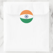 Rond Sticker Drapeau Fisheye Inde (Sac)