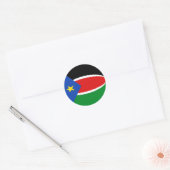 Rond Sticker Drapeau Fisheye Sud-Soudan (Enveloppe)