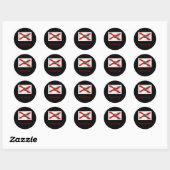 Rond Sticker Drapeau Floride (Feuille)