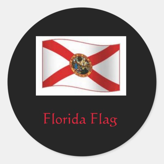 Rond Sticker Drapeau Floride (Devant)