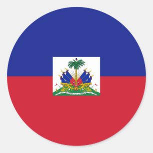 Rond Sticker Drapeau Haïti