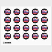 Rond Sticker Drapeau Hawaii (Feuille)