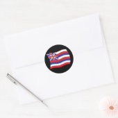 Rond Sticker Drapeau Hawaii (Enveloppe)