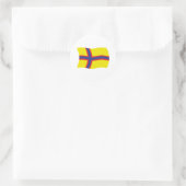 Rond Sticker Drapeau Ingrian Finlandais (Sac)