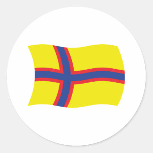 Rond Sticker Drapeau Ingrian Finlandais