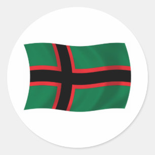 Rond Sticker Drapeau Karelians