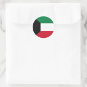 Rond Sticker Drapeau Koweit (Sac)