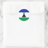 Rond Sticker Drapeau Lesotho (Sac)