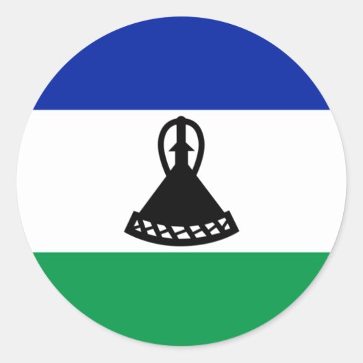 Rond Sticker Drapeau Lesotho (Devant)