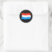 Rond Sticker Drapeau Luxembourg (Sac)