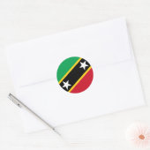 Rond Sticker Drapeau Saint-Kitts-et-Nevis (Enveloppe)