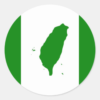 Rond Sticker Drapeau Taïwan 2
