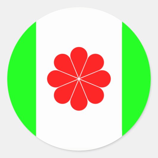 Rond Sticker Drapeau Taïwan 3 (Devant)